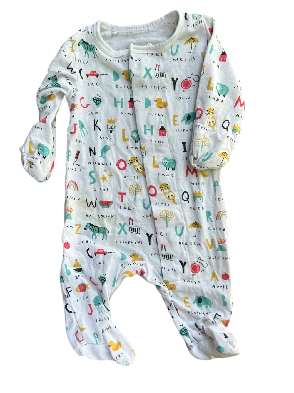 Magnetic Me Alphabet Sleeper Onesie‎ Preemie Size